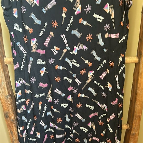 Sareet Floral Long Summer Dress Size Large Made In The USA - Picture 9 of 11